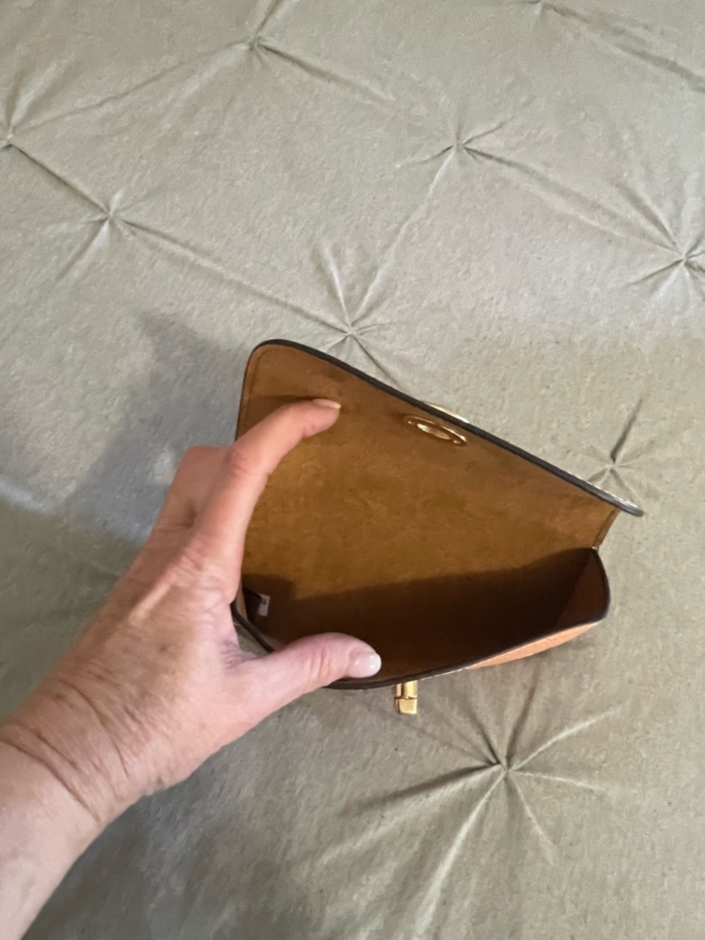 Coach Seashell Wristlet in Light Brown with Gold Hardware - Picture 3 of 5